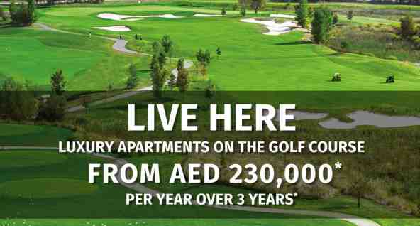 Apartments on the golf course at The Drive/AKOYA spotlight_8thApril Luxury apartments on the golf course at The Drive/AKOYA from just AED 230,000* per year over 3 years.* Register your interestDownload E-Brochure Join us at the AKOYA office on 8th April for an exclusive viewing of the show apartment. Residential Golf Promenade not only boasts one of the finest locations in Dubai, set between The Drive/AKOYA and the Trump International Golf Club Dubai, the building itself is a marvel of modern architecture that blends seamlessly with its glamorous surroundings. Two stunning low-rise buildings with floor to ceiling windows are linked by a spacious terrace, where the luxurious swimming pool is set. There’s something to suit every mood and taste at Residential Golf Promenade. Luxury apartments start from just AED 230,000* per year over 3 years.*